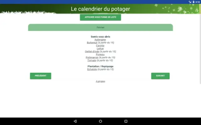 Calendrier du potager android App screenshot 0